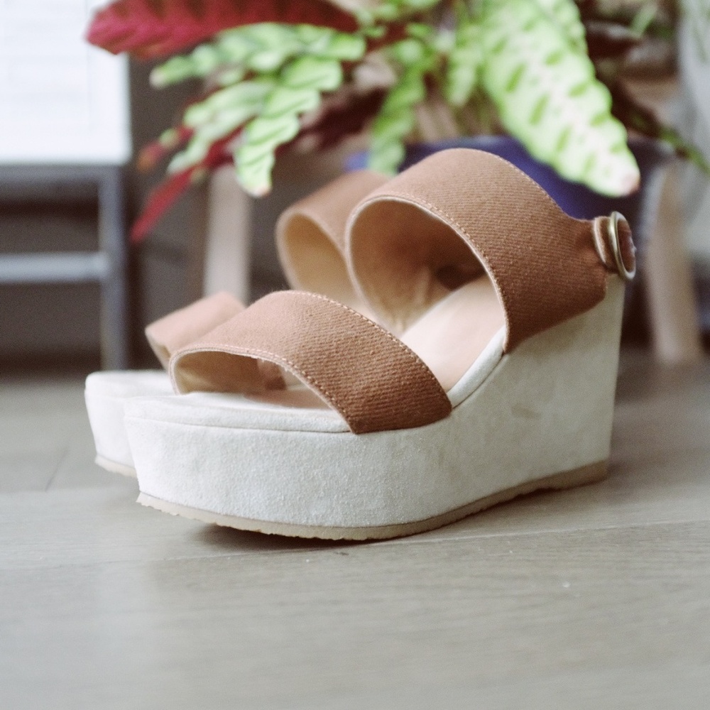 APC Platform Wedge Sandals with Suede Base
